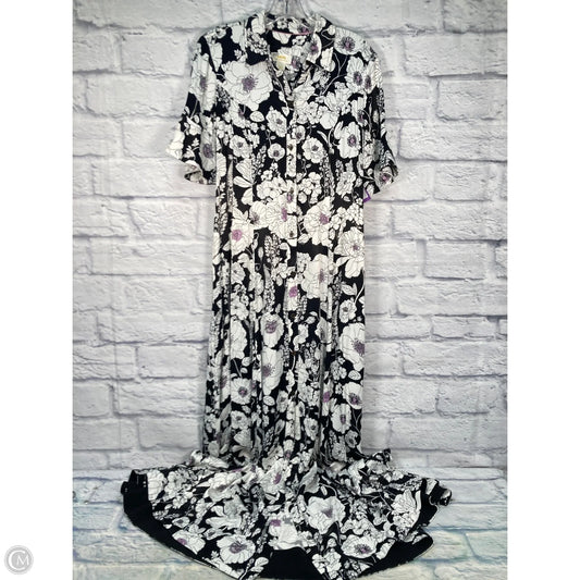 Dress Casual Maxi By Maeve In Black & White, Size: S