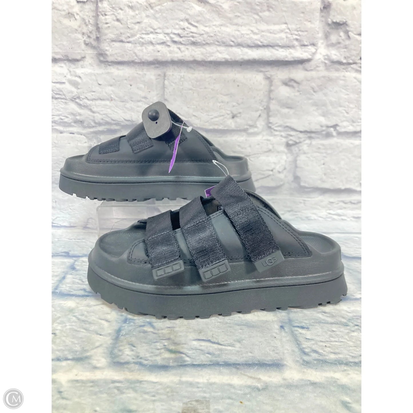 Sandals Designer By Ugg In Black, Size: 8