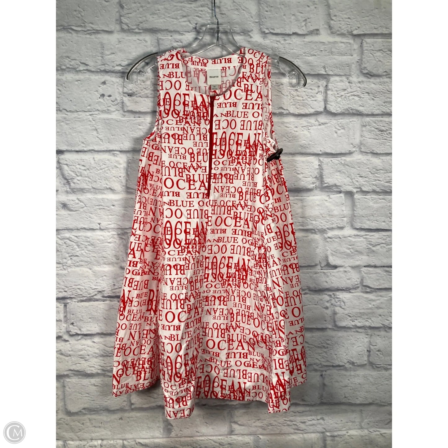 Dress Casual Short By Maeve In Red & White, Size: Xs
