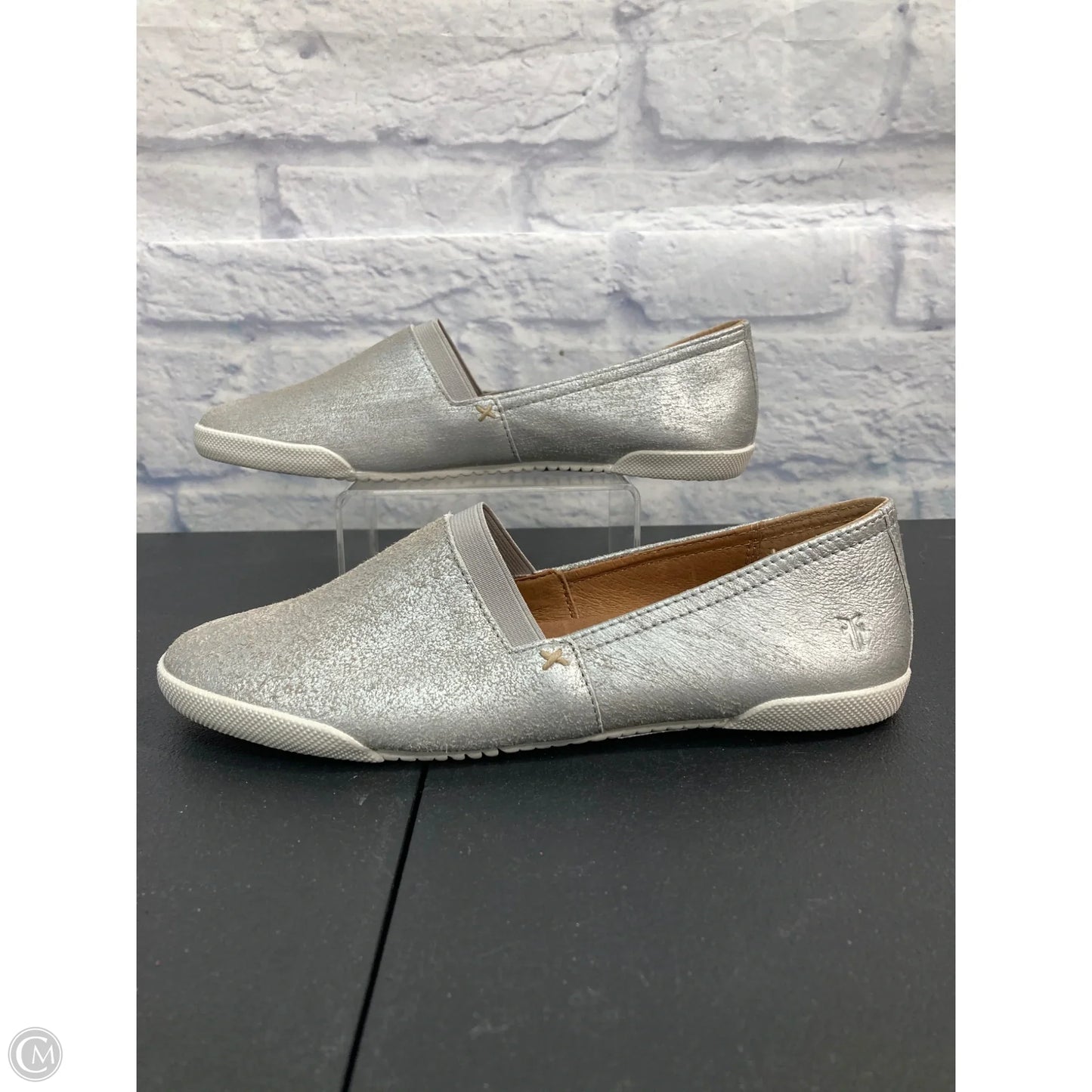 Shoes Designer By Frye In Silver, Size: 8
