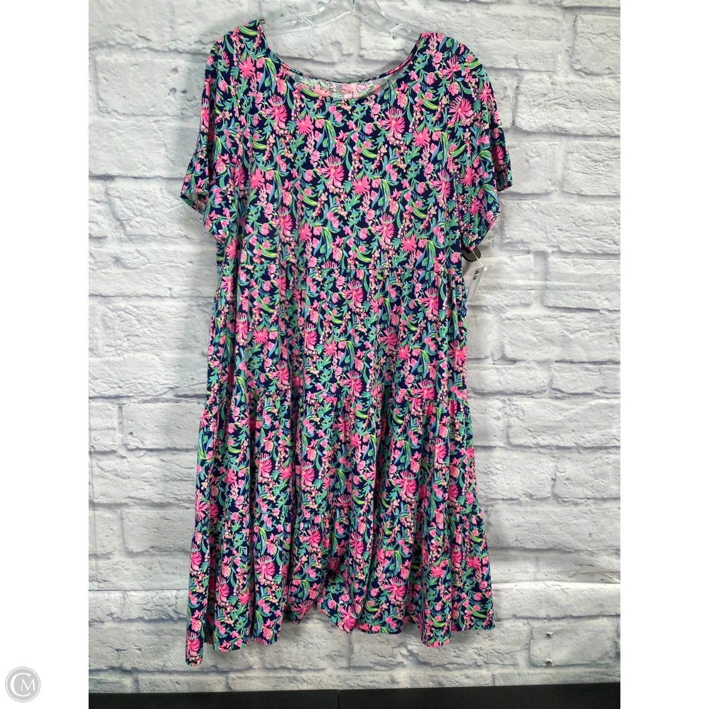 Dress Designer By Lilly Pulitzer In Blue & Pink, Size: L