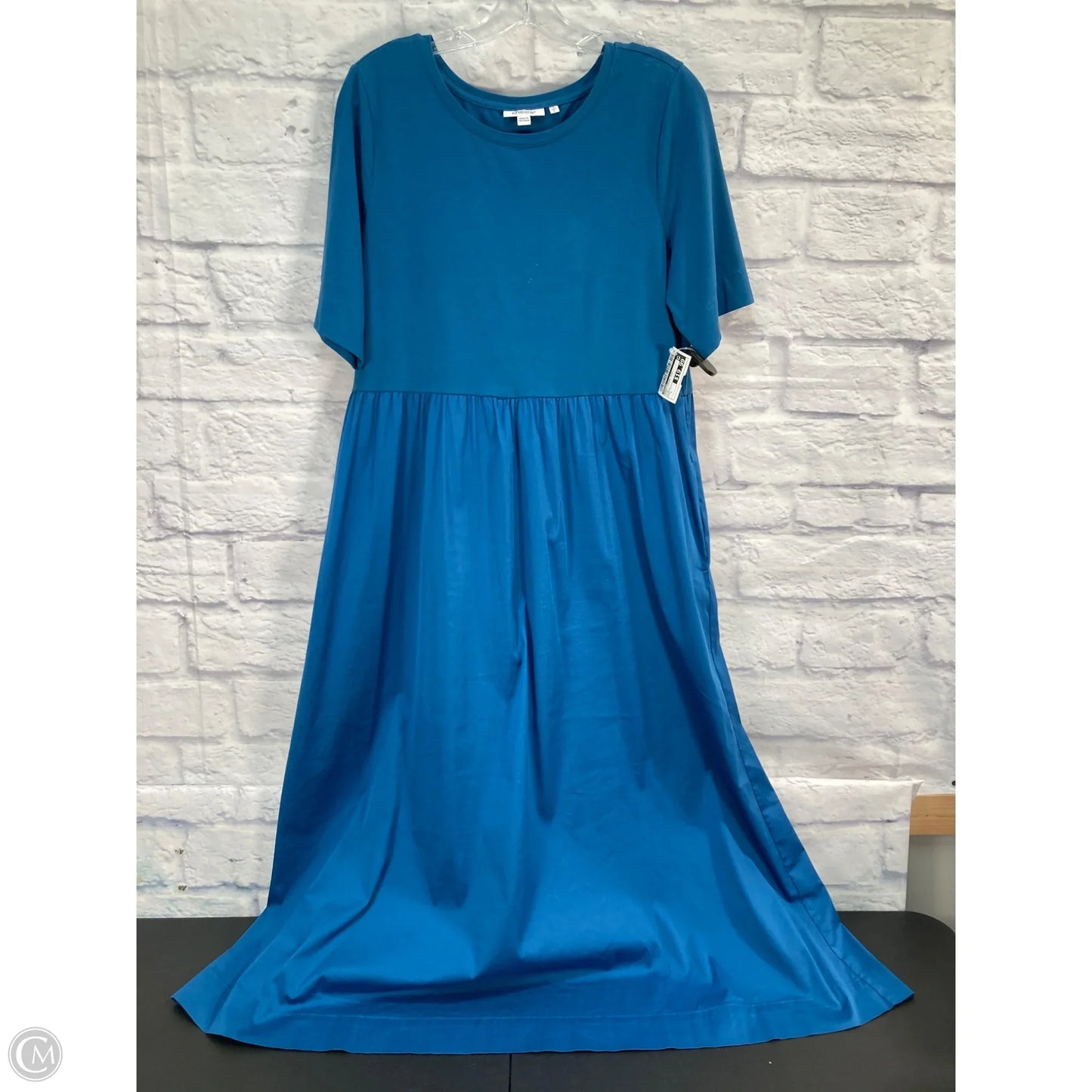 Dress Casual Midi By Chicos In Blue, Size: L