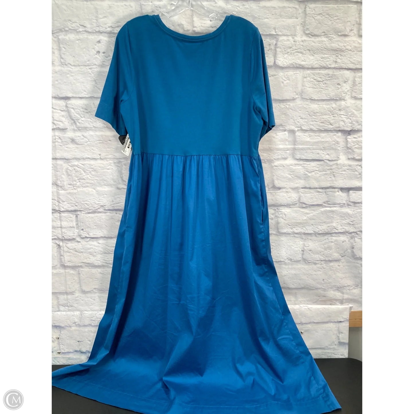 Dress Casual Midi By Chicos In Blue, Size: L