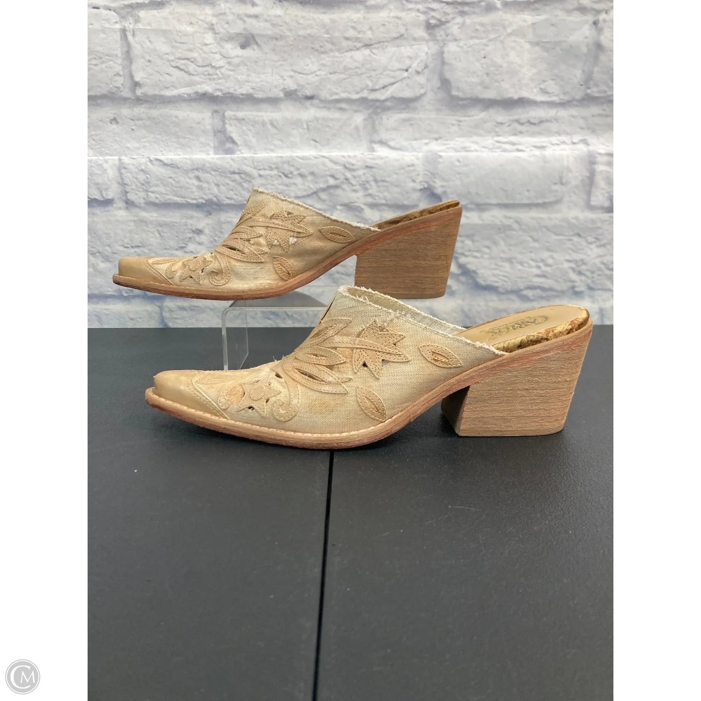 Boots Ankle Heels By Carlos By Carlos Santana In Tan, Size: 7.5
