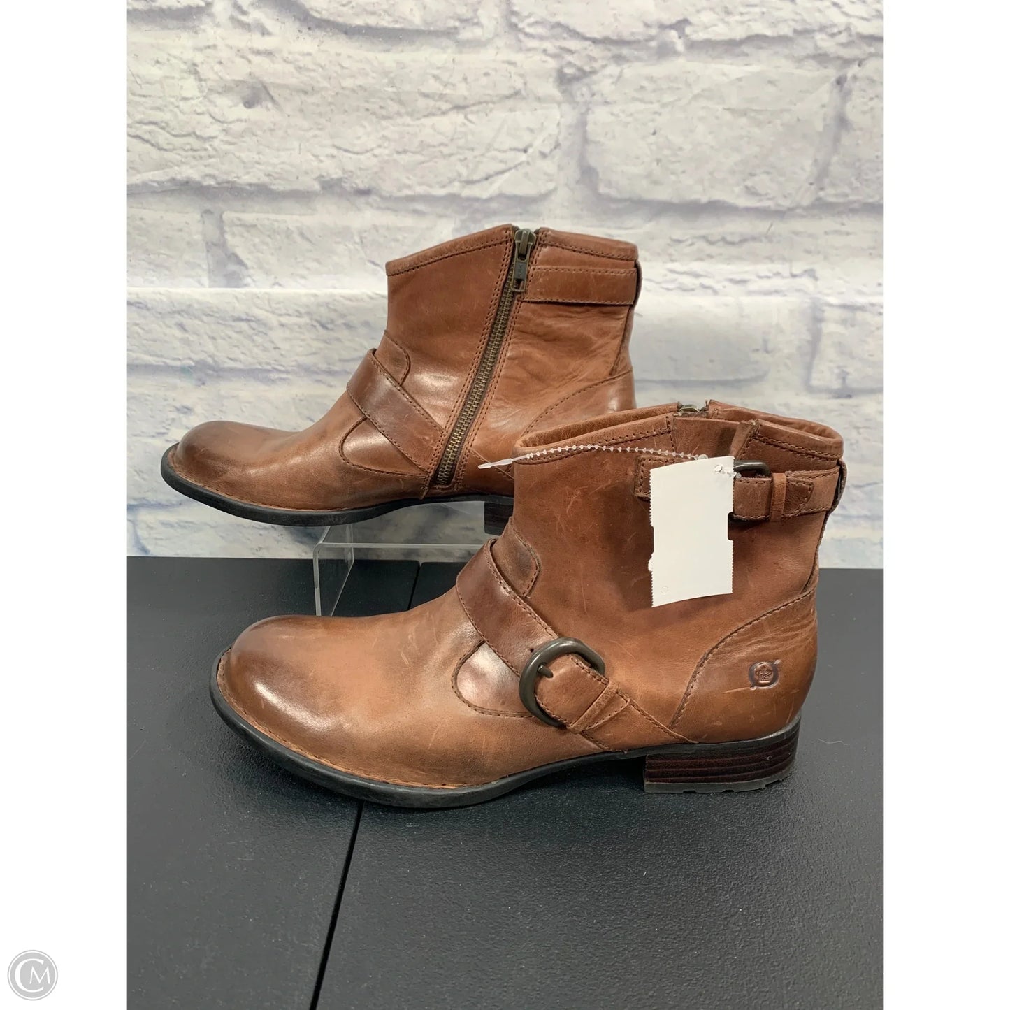 Boots Leather By Born In Brown, Size: 9.5