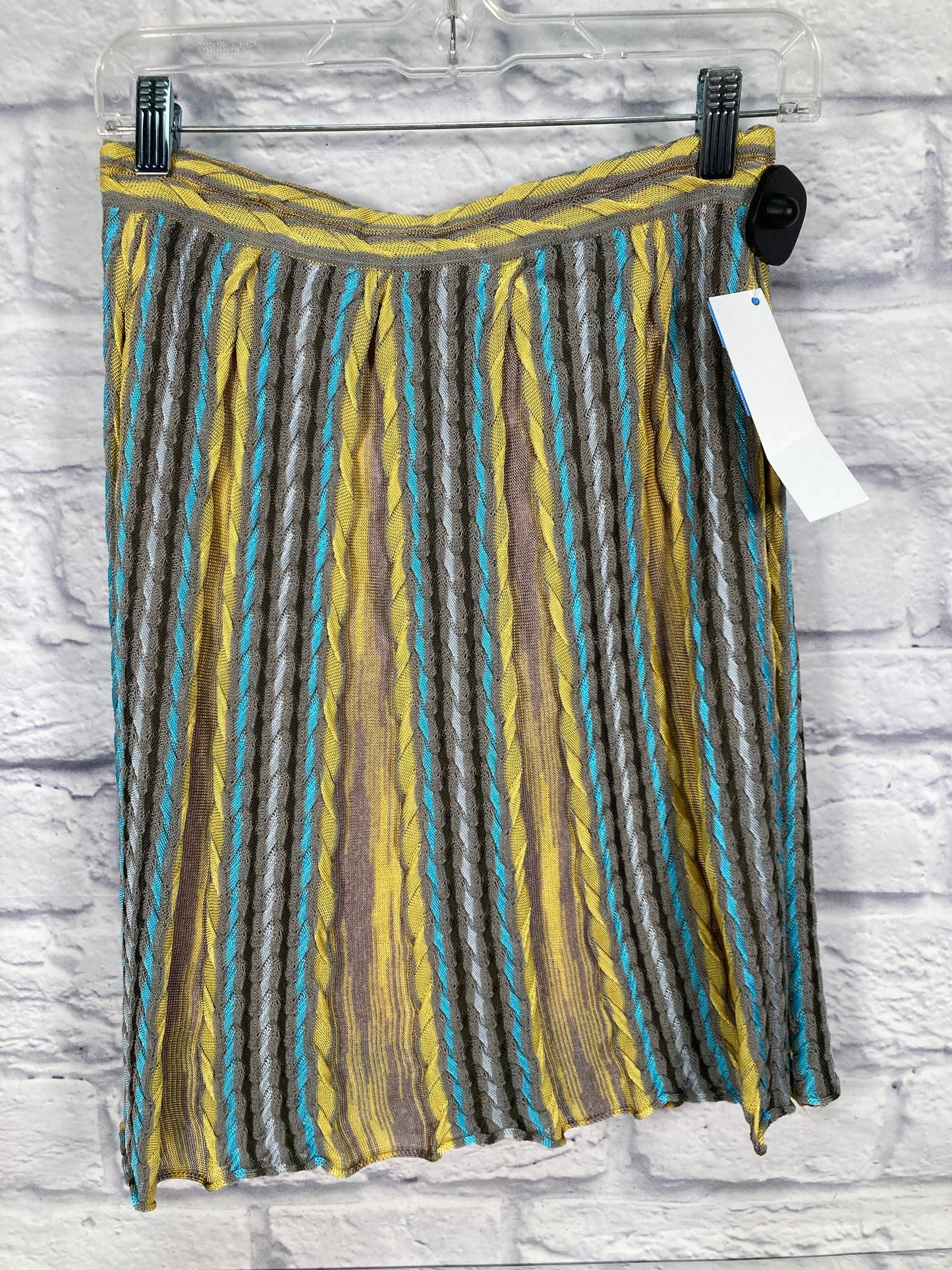 Skirt Designer By Missoni In Grey & Yellow, Size: 4