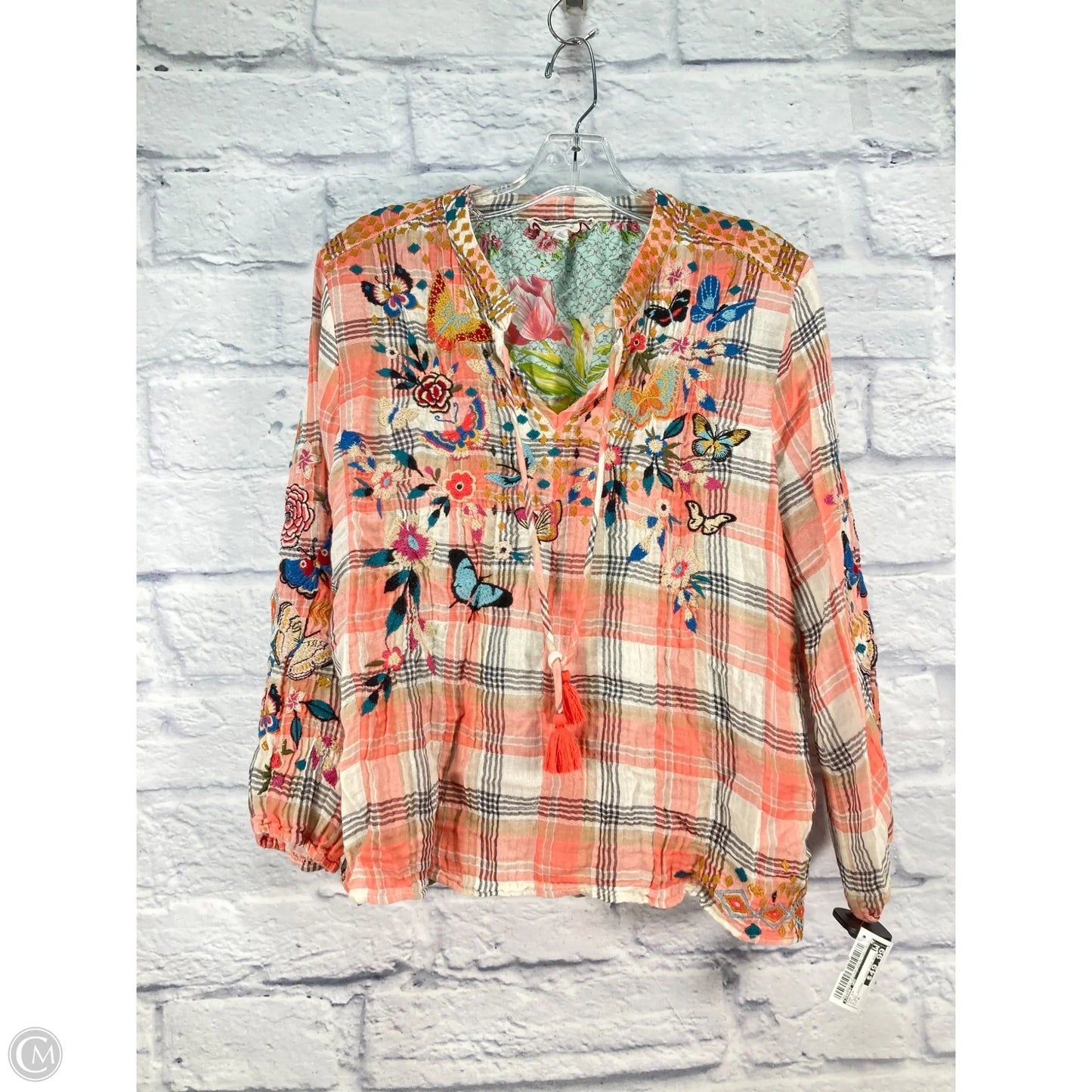 Top Long Sleeve By Johnny Was In Multi-colored, Size: S