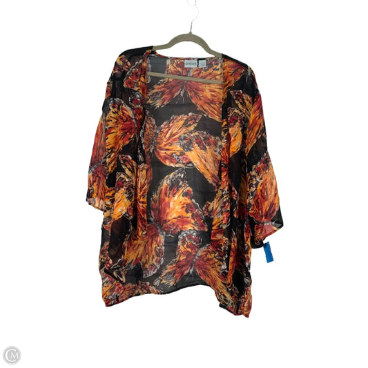 Kimono By Chicos In Orange & Red, Size: L