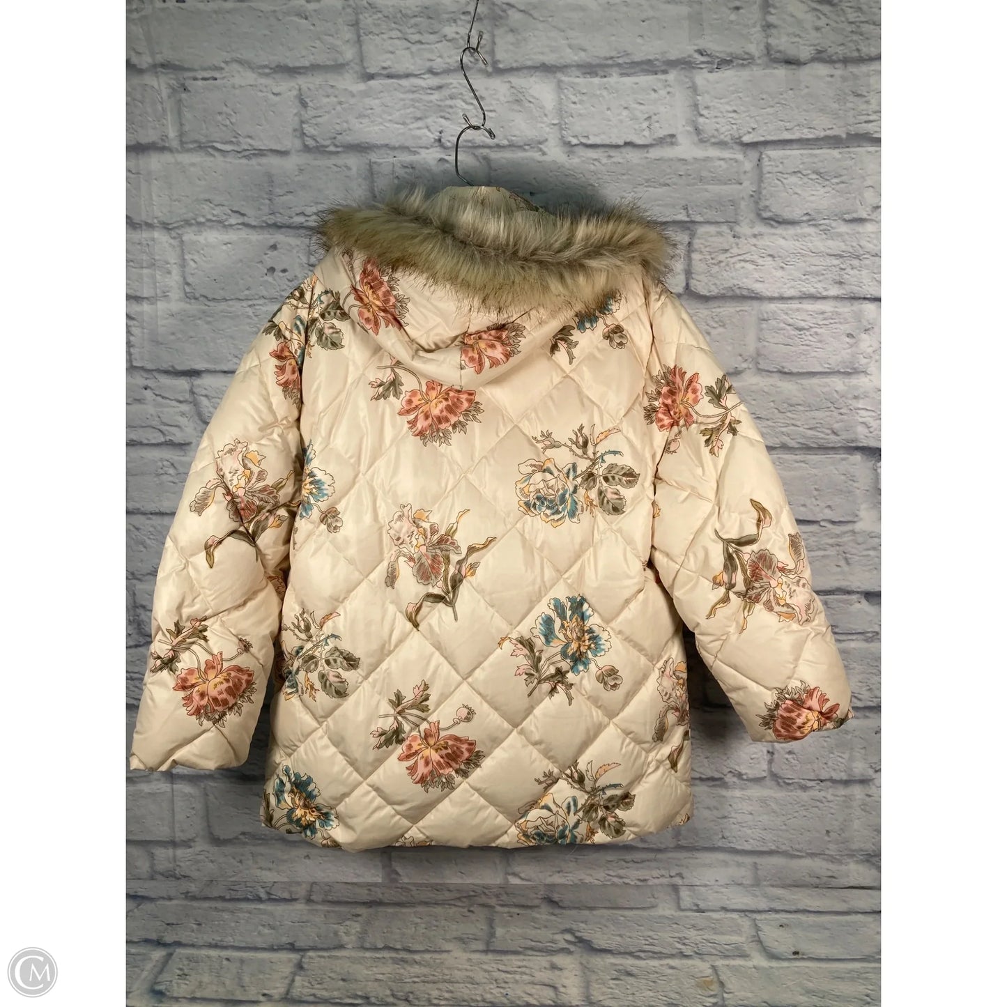 Coat Puffer & Quilted By Sundance In Floral Print, Size: Lp