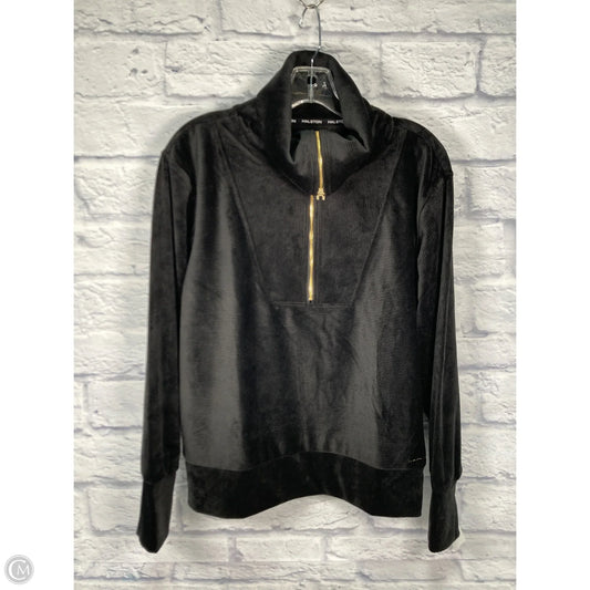 Sweatshirt Designer By Halston In Black & Gold, Size: M