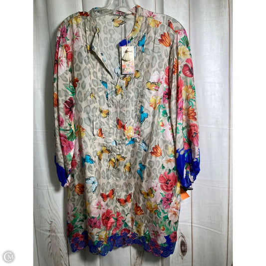 Tunic Long Sleeve By Johnny Was In Animal Print, Size: L