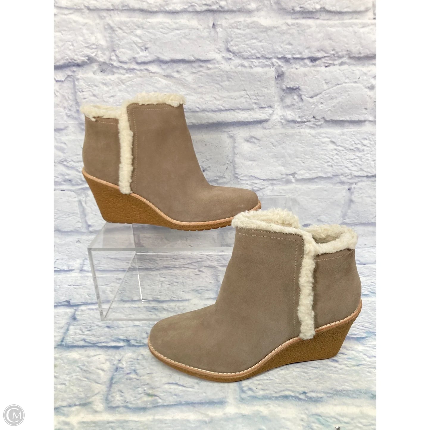 Boots Ankle Heels By Cole-haan In Grey, Size: 10