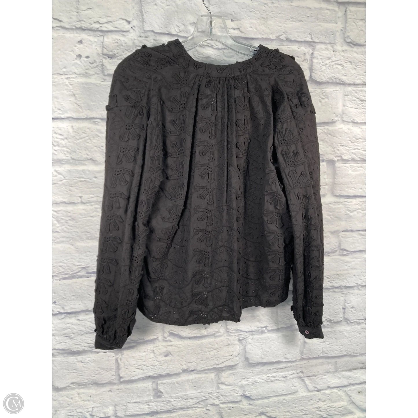 Top Long Sleeve By Anthropologie In Black, Size: S