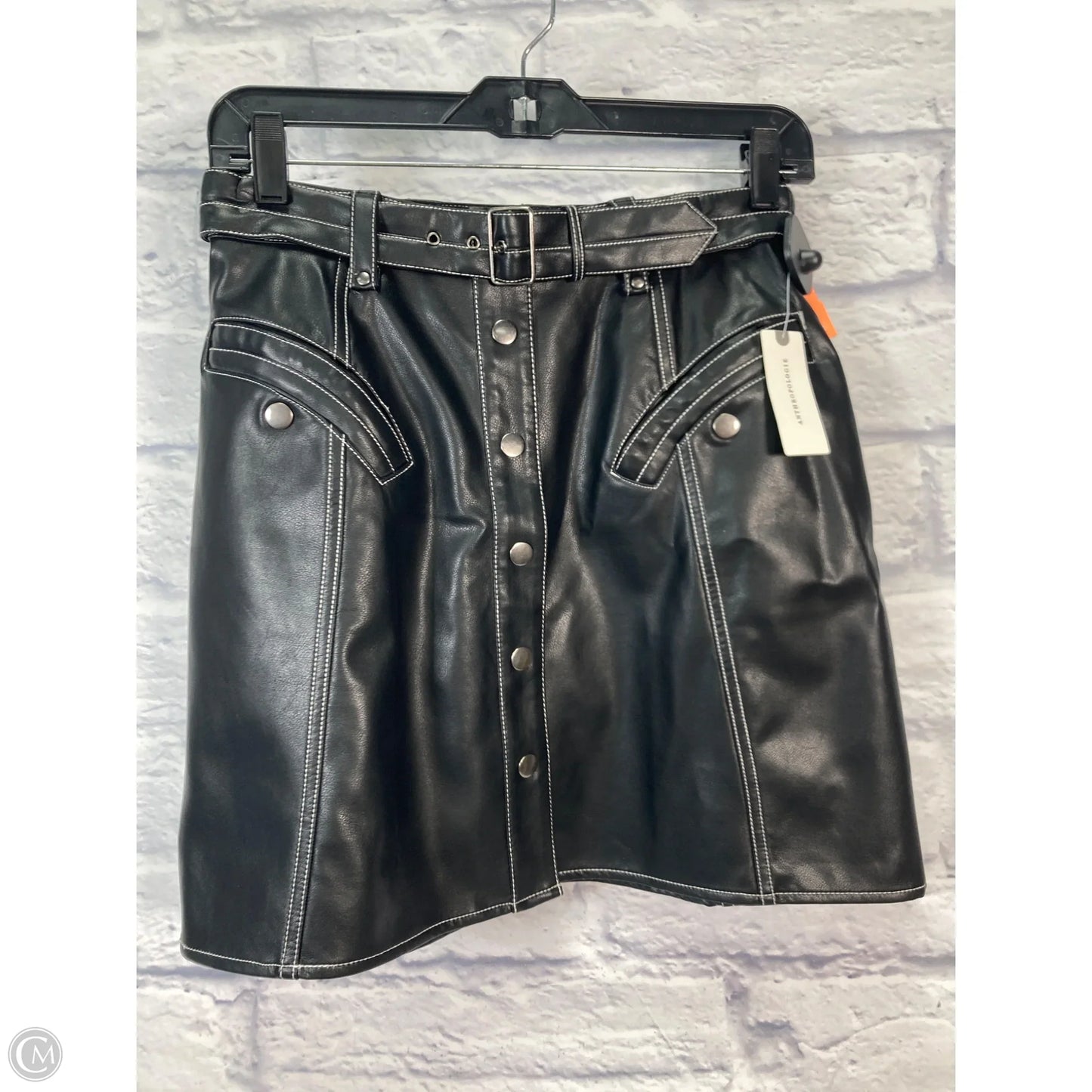 Skirt Mini & Short By Anthropologie In Black & White, Size: 4