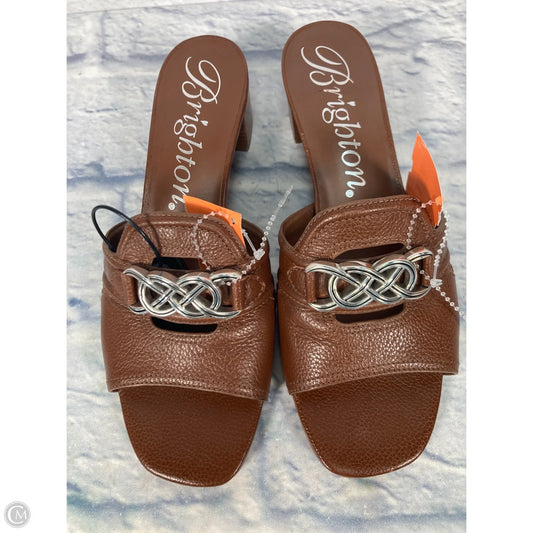 Sandals Heels Block By Brighton In Brown, Size: 7.5