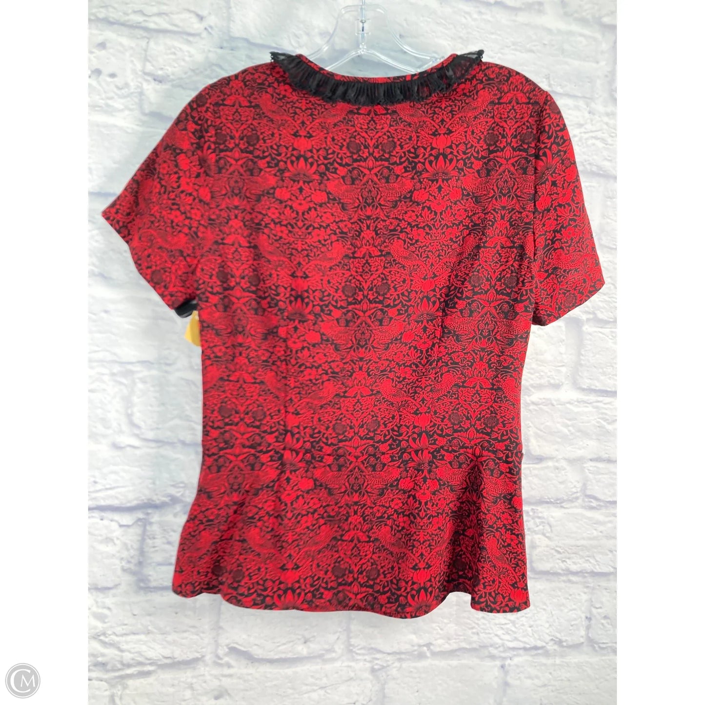 Blouse Designer By Marc By Marc Jacobs In Black & Red, Size: S