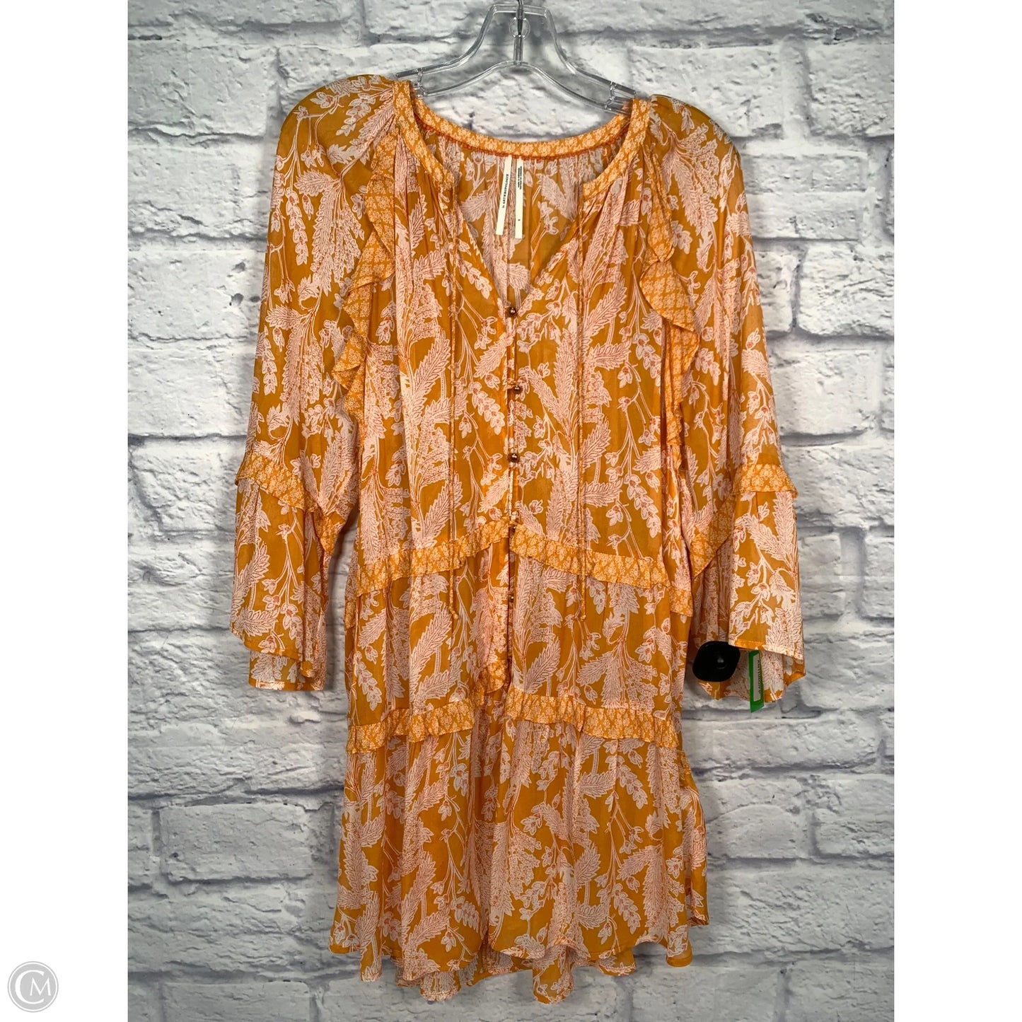 Dress Casual Short By Anthropologie In Orange, Size: S