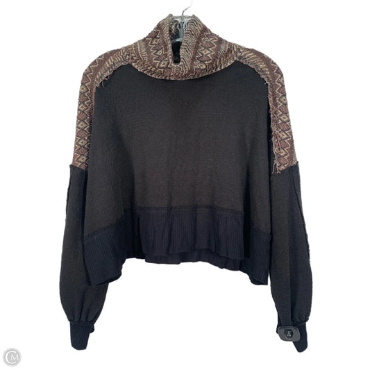 Sweatshirt Collar By We The Free In Black & Brown, Size: S