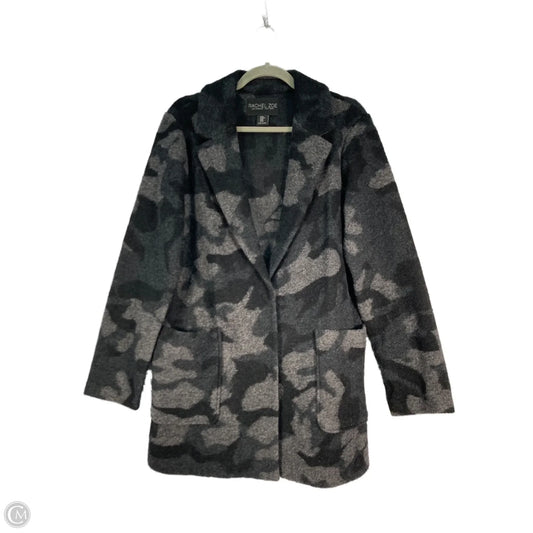 Coat Peacoat By Rachel Zoe In Black & Grey, Size: M