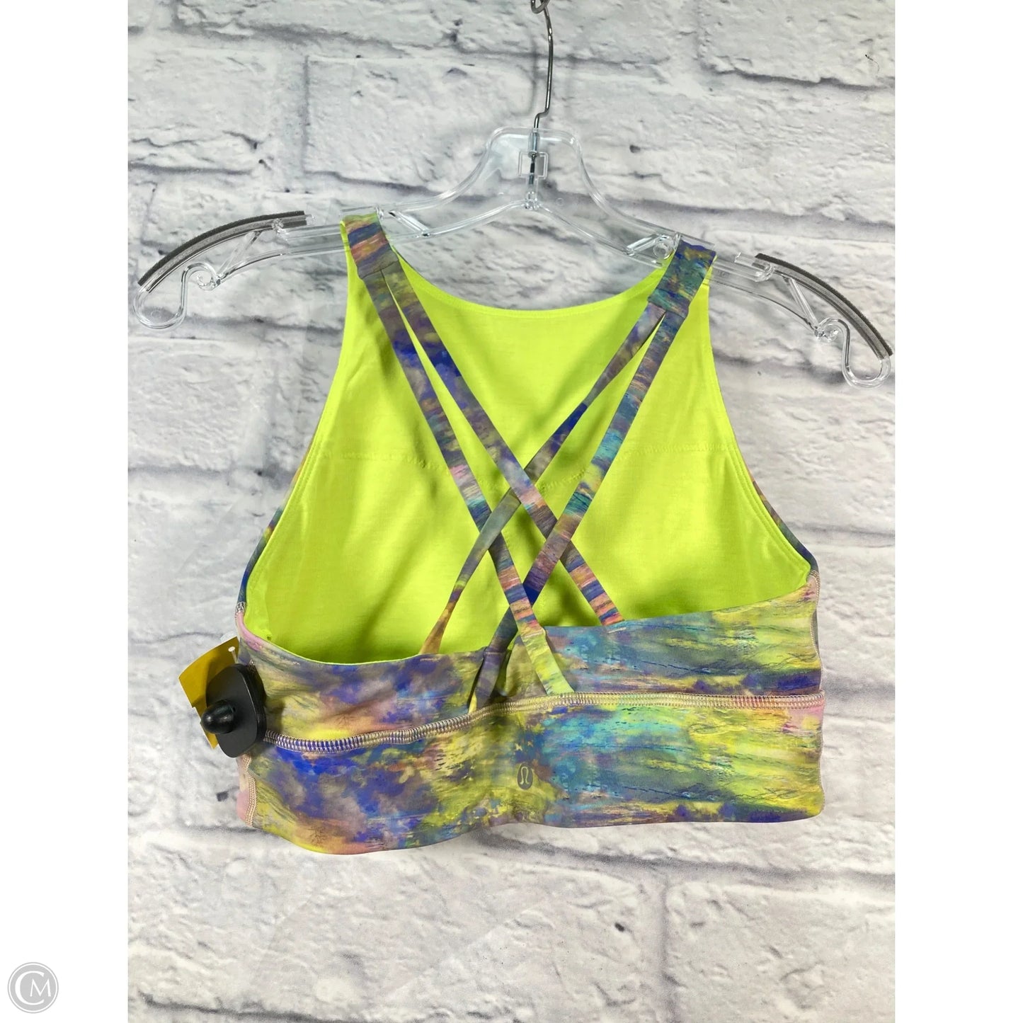 Athletic Bra By Lululemon In Green & Purple, Size: M