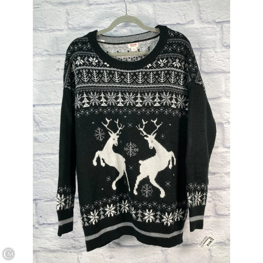 Sweater By Mossimo In Black & White, Size: L