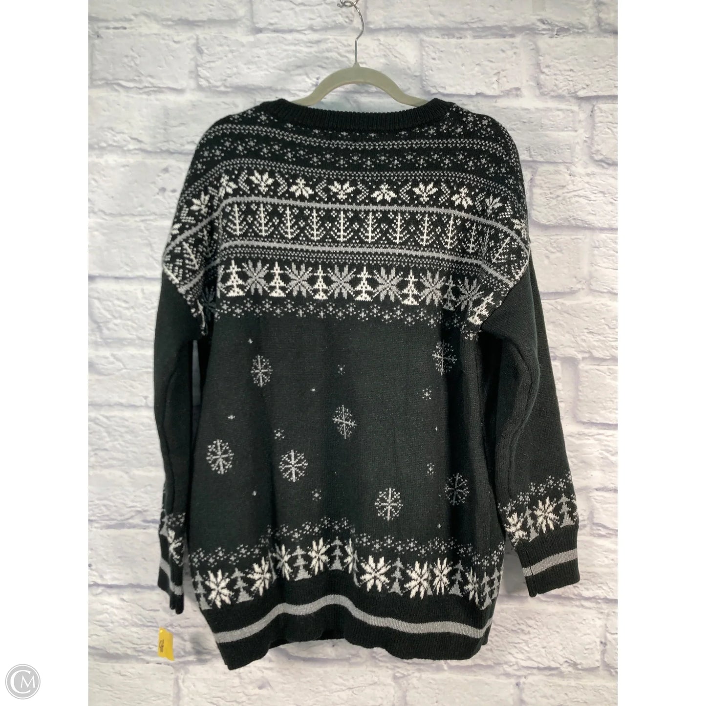 Sweater By Mossimo In Black & White, Size: L