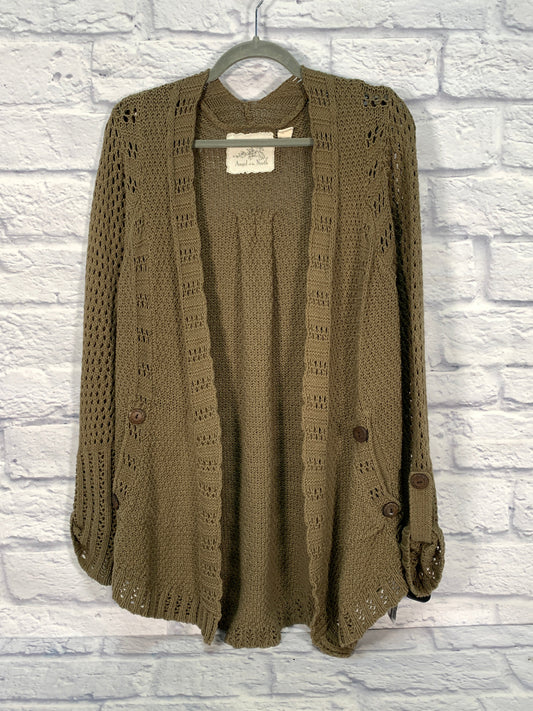 Sweater Cardigan By Anthropologie In Green, Size: Xs