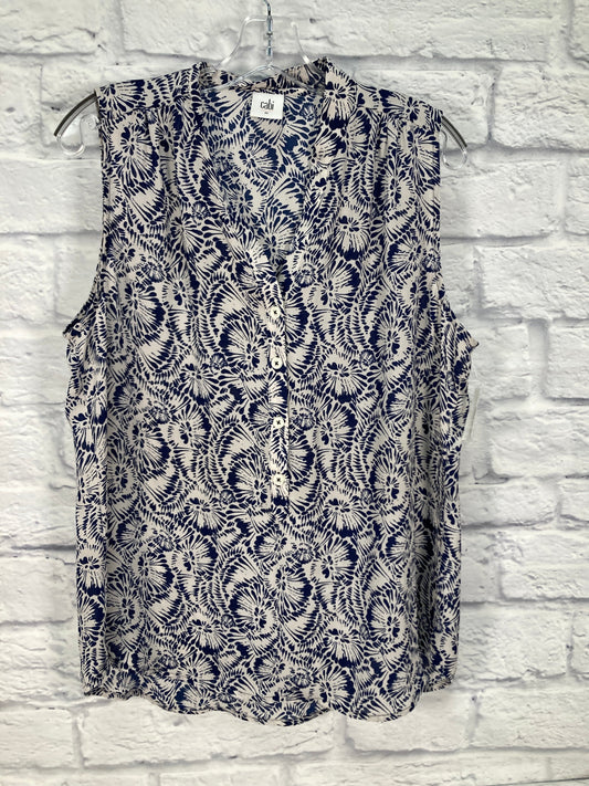 Blue & White Top Sleeveless Cabi, Size M