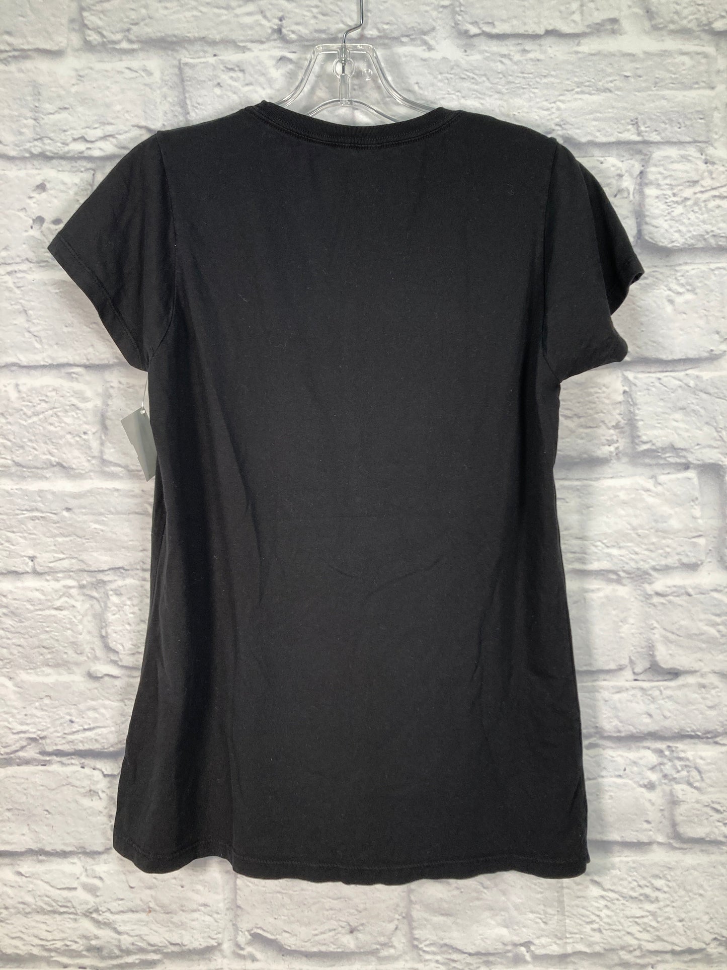 Black & Grey Top Short Sleeve Basic Clothes Mentor, Size S