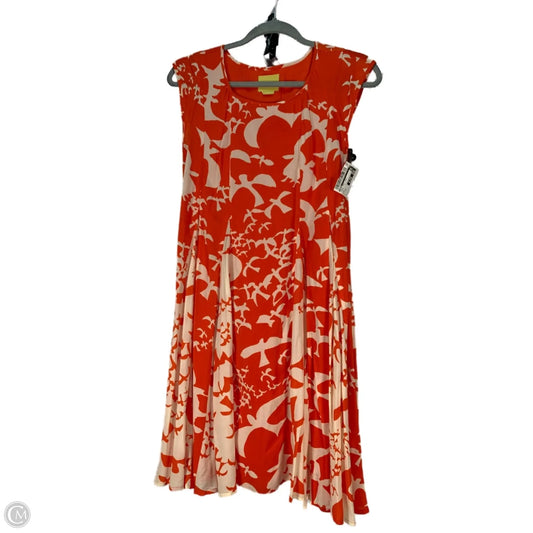 Dress Party Midi By Maeve In Orange & White, Size: Xs