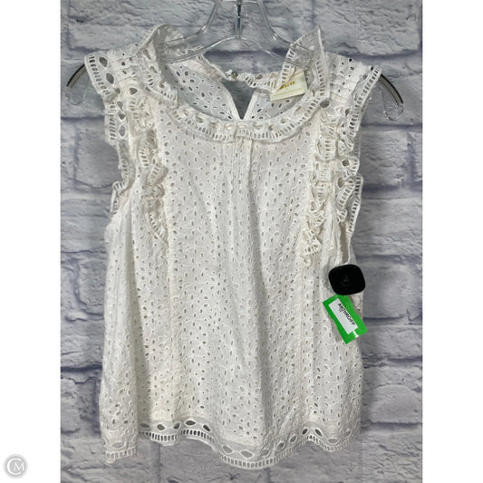 Top Sleeveless By Maeve In White, Size: S