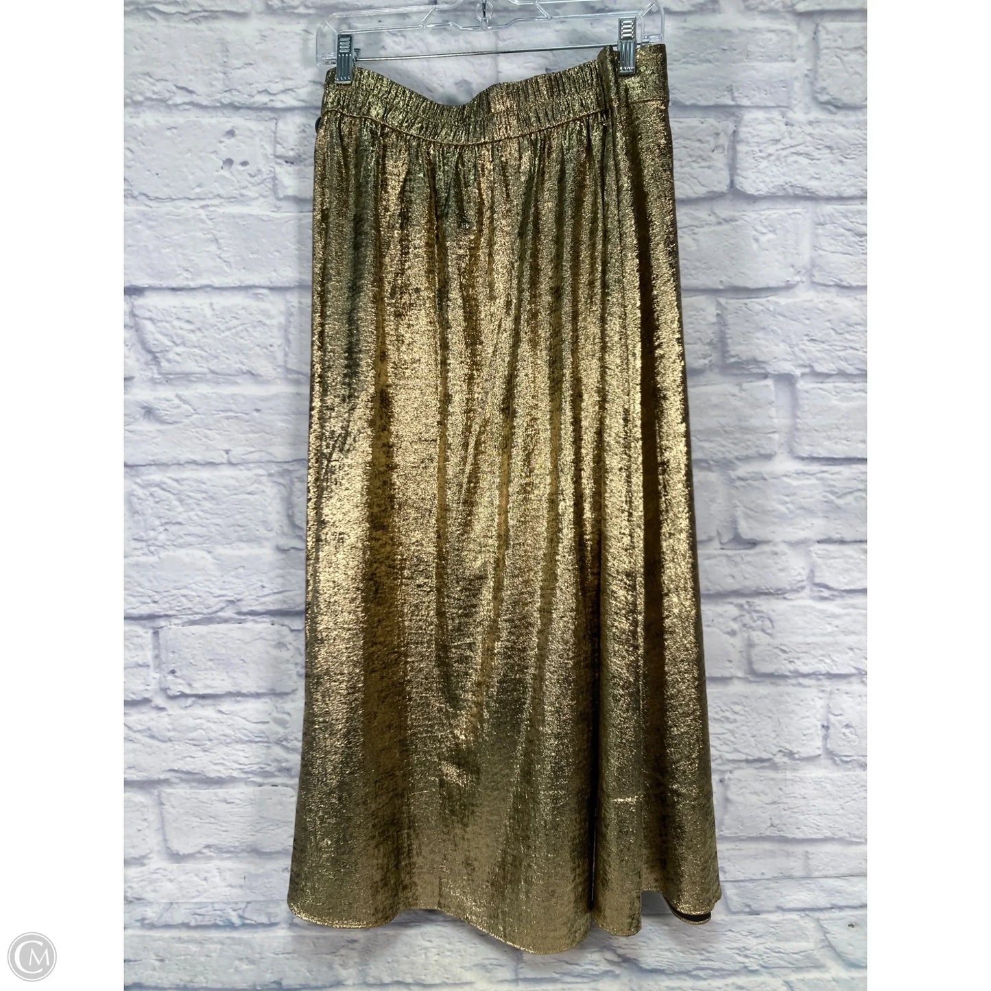 Skirt Maxi By Chicos In Gold, Size: 16