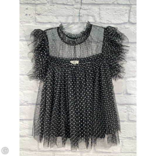 Blouse Short Sleeve By Entro In Polkadot Pattern, Size: S