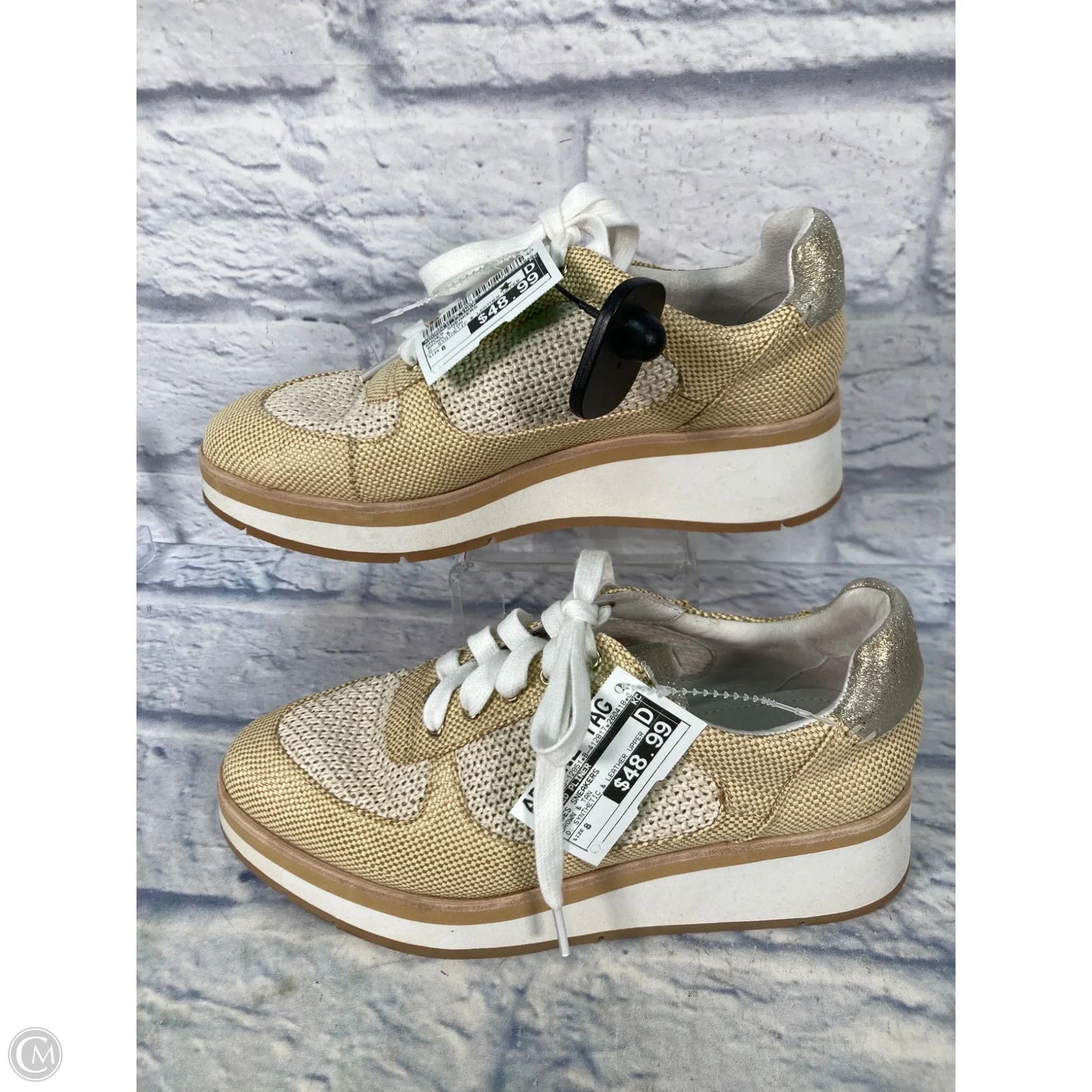 Shoes Sneakers By Donald Pliner In Brown & Tan, Size: 8