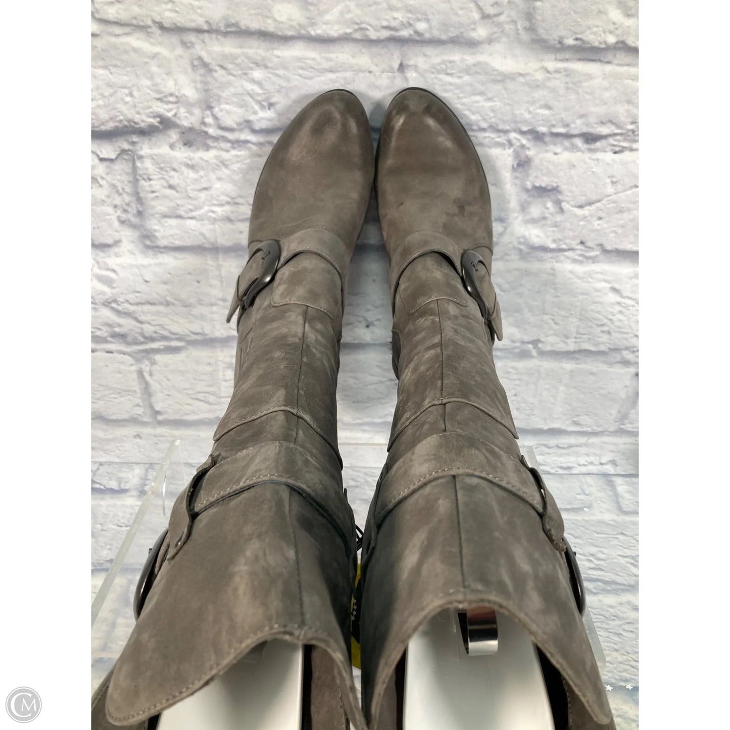 Boots Mid-calf Heels By Born In Taupe, Size: 12