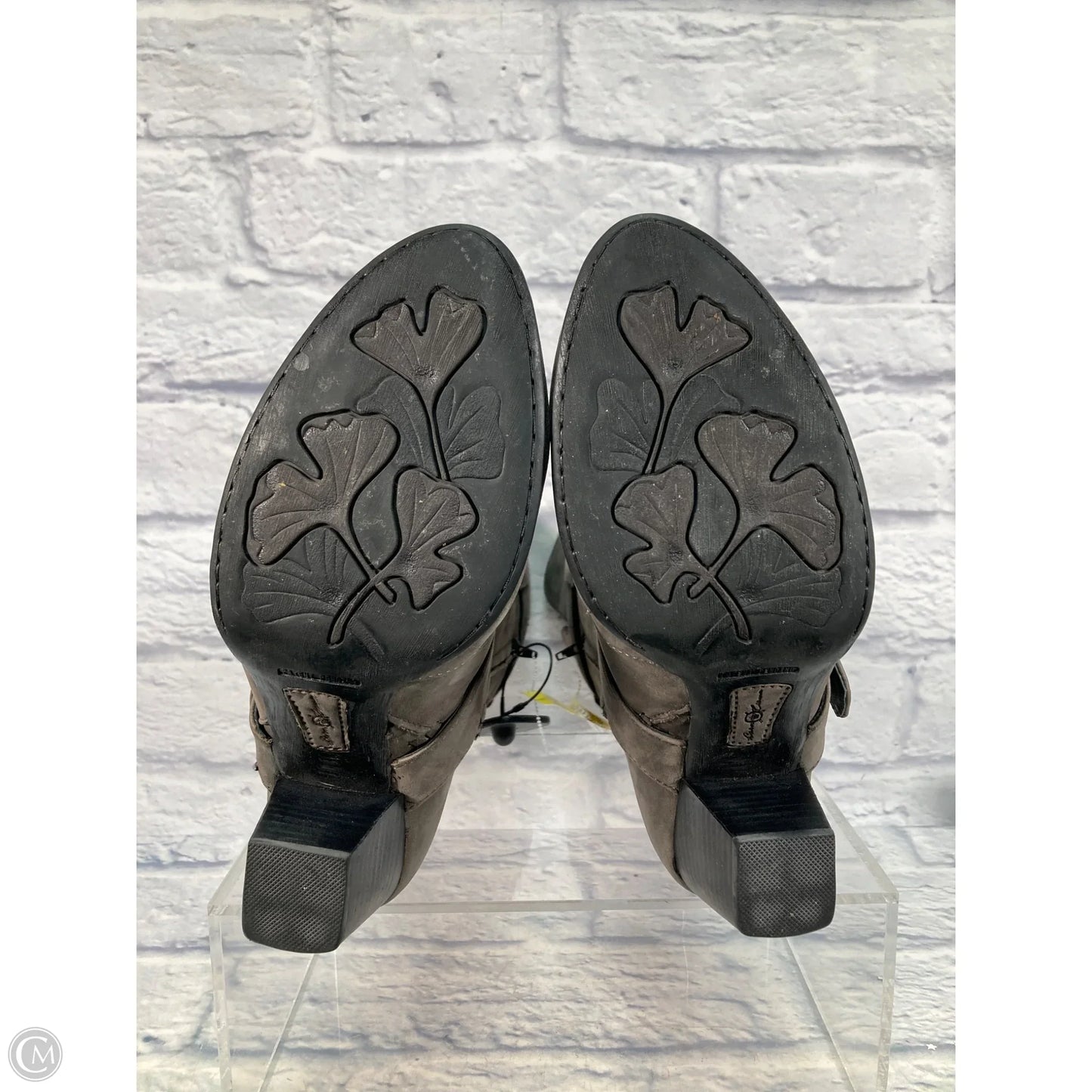 Boots Mid-calf Heels By Born In Taupe, Size: 12