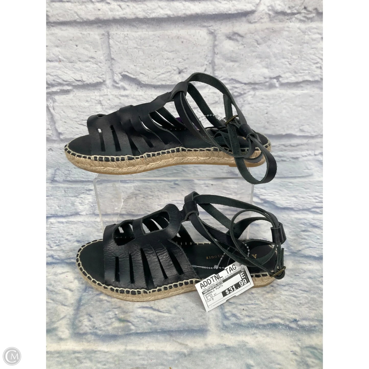 Sandals Flats By Anthropologie In Black, Size: 7