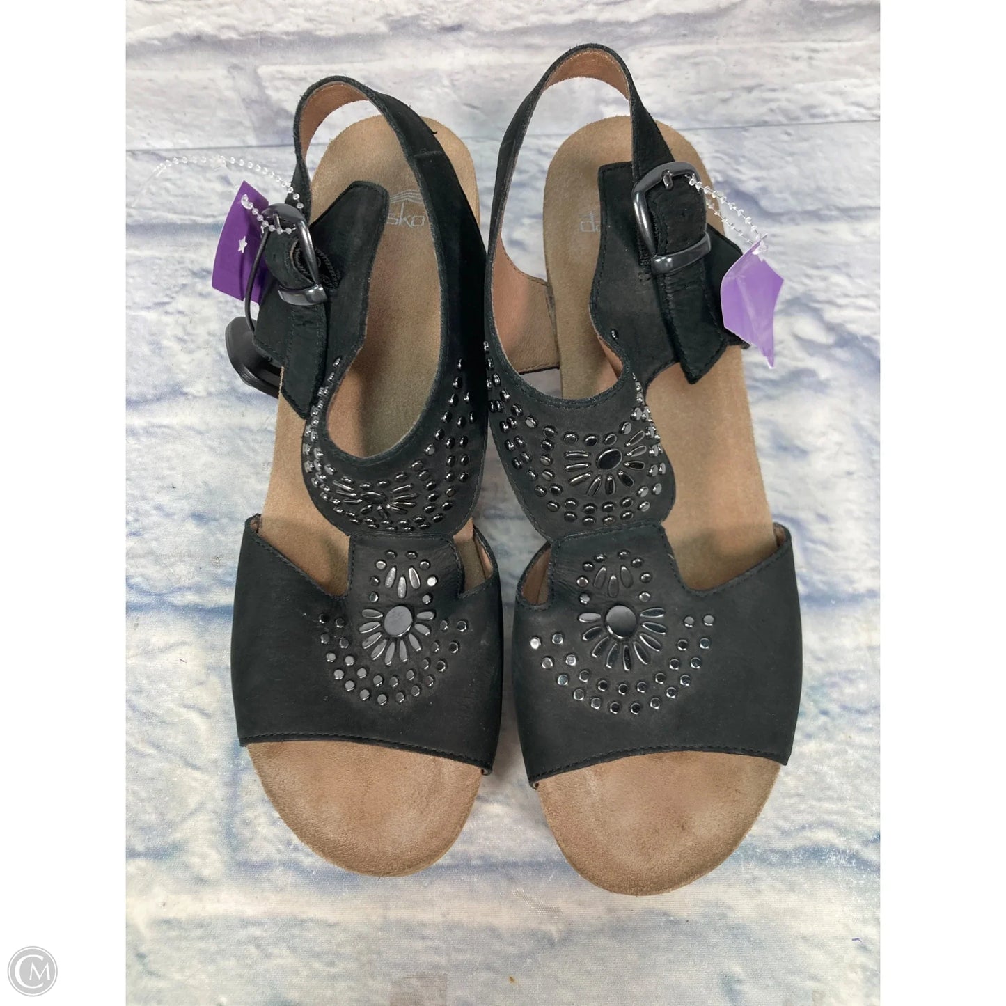 Sandals Heels Block By Dansko In Black, Size: 11.5