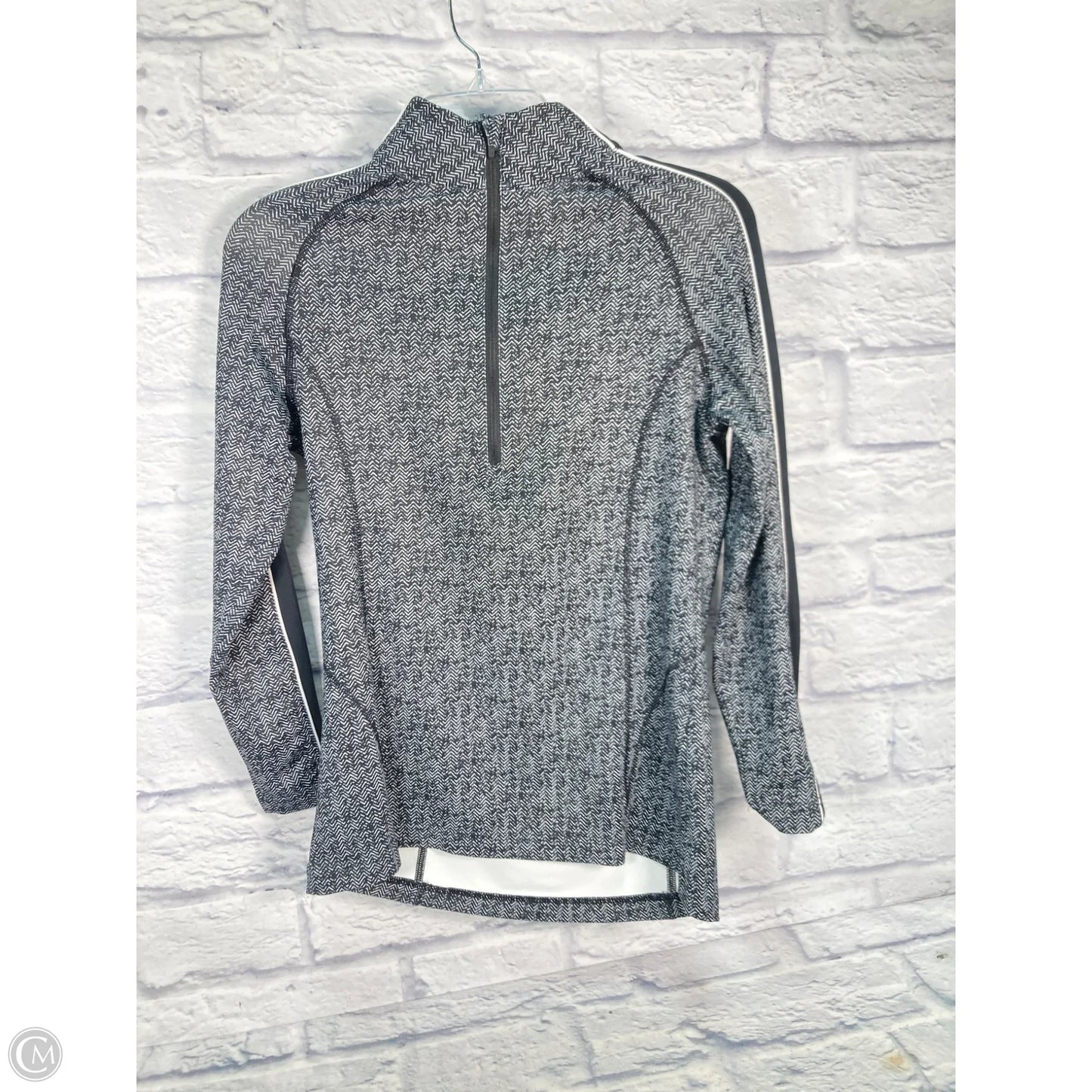 Athletic Top Long Sleeve Collar By Peter Millar In Black, Size: S