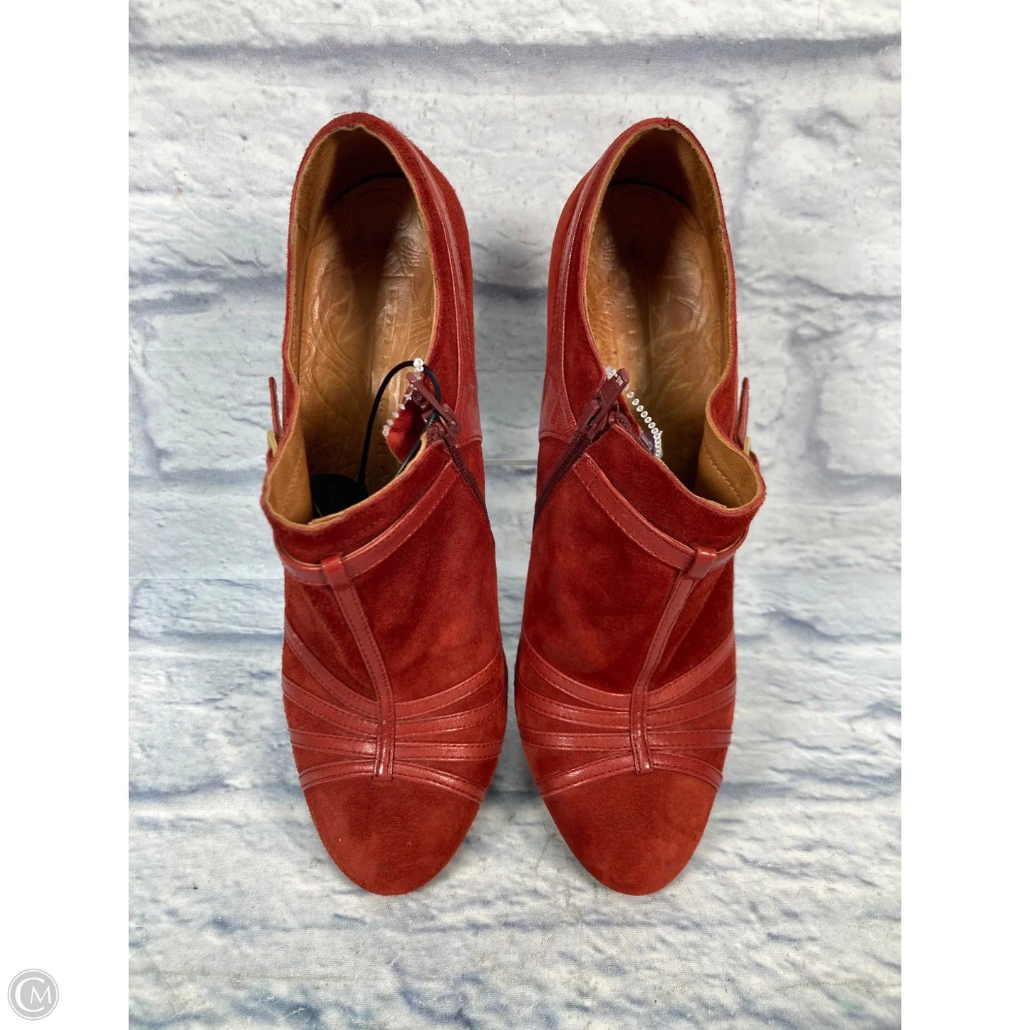 Shoes Heels Block By Clothes Mentor In Red, Size: 8.5