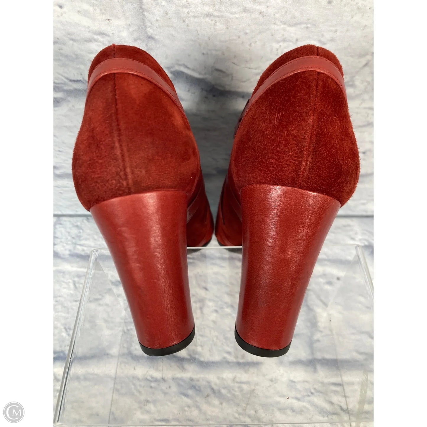 Shoes Heels Block By Clothes Mentor In Red, Size: 8.5