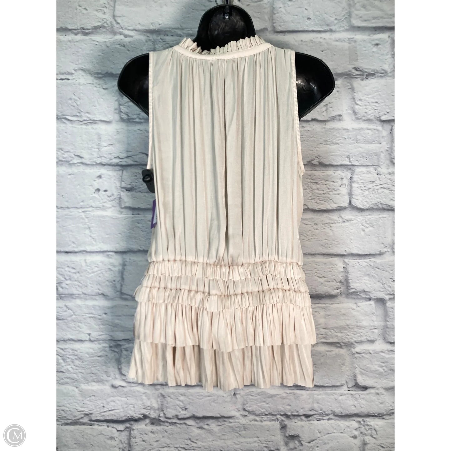 Blouse Sleeveless By Current Air In Cream, Size: Xs