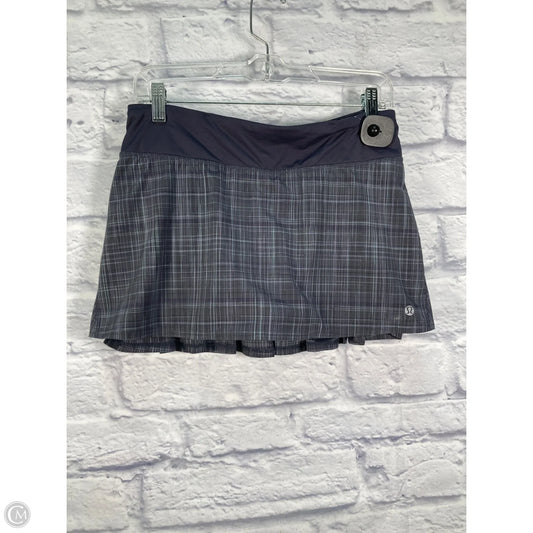 Athletic Skort By Lululemon In Checkered Pattern, Size: 6
