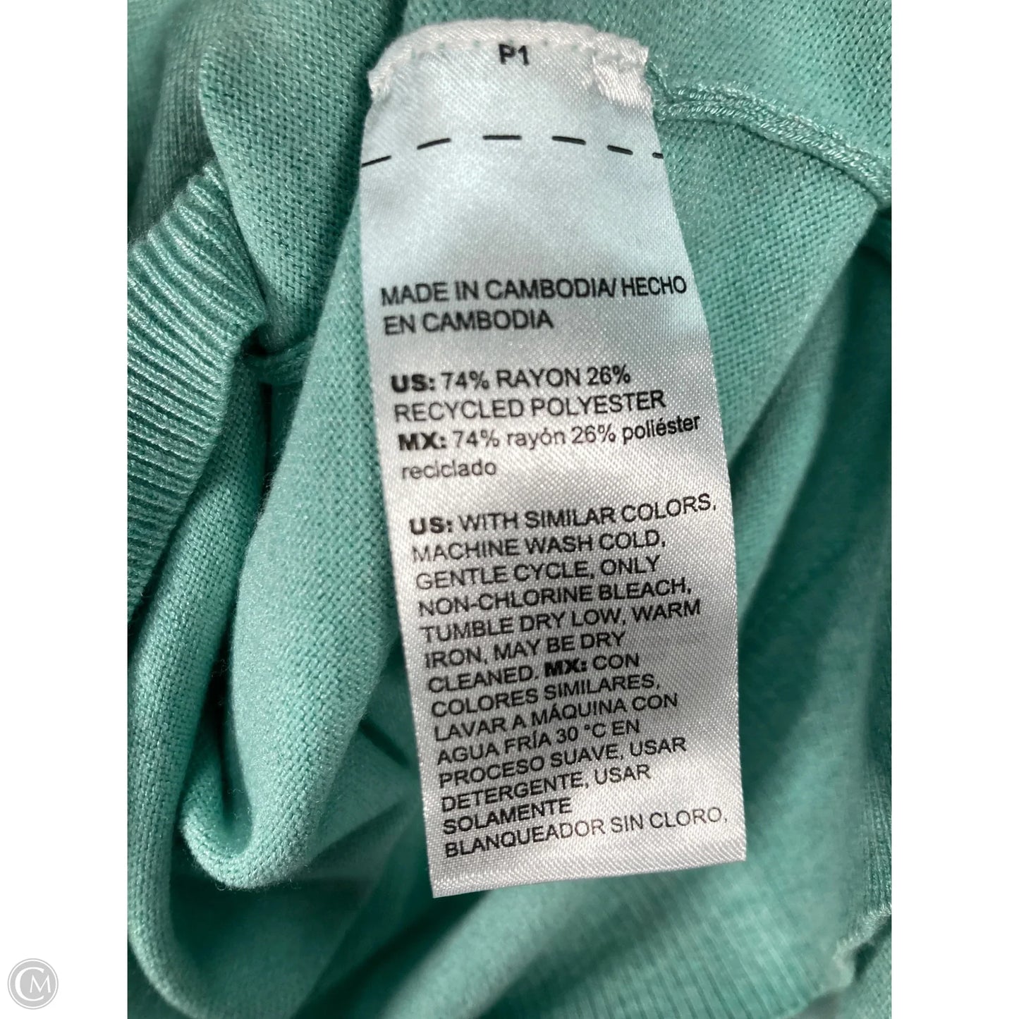 Top Short Sleeve By Chicos In Green, Size: M