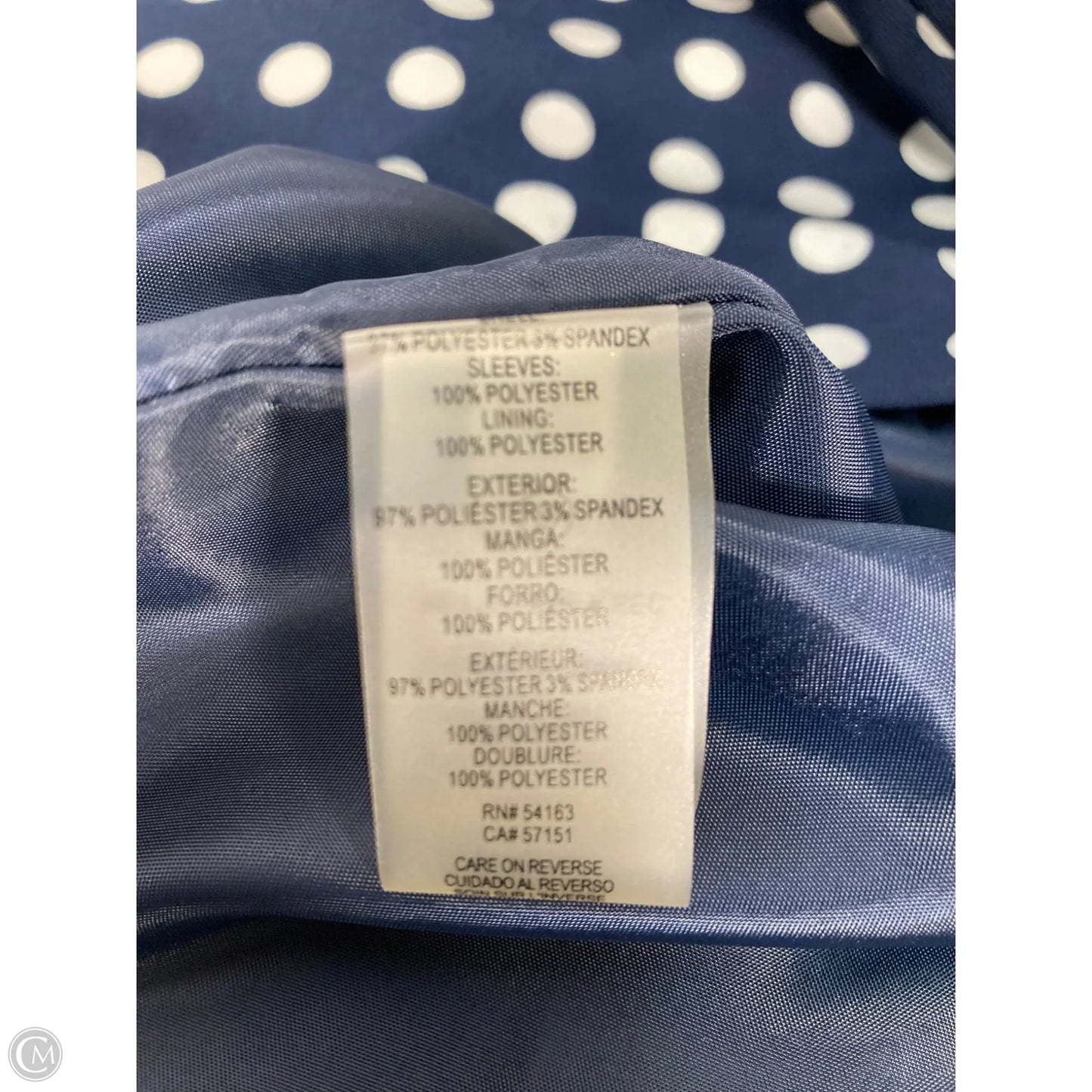 Dress Designer By Karl Lagerfeld In Polkadot Pattern, Size: M