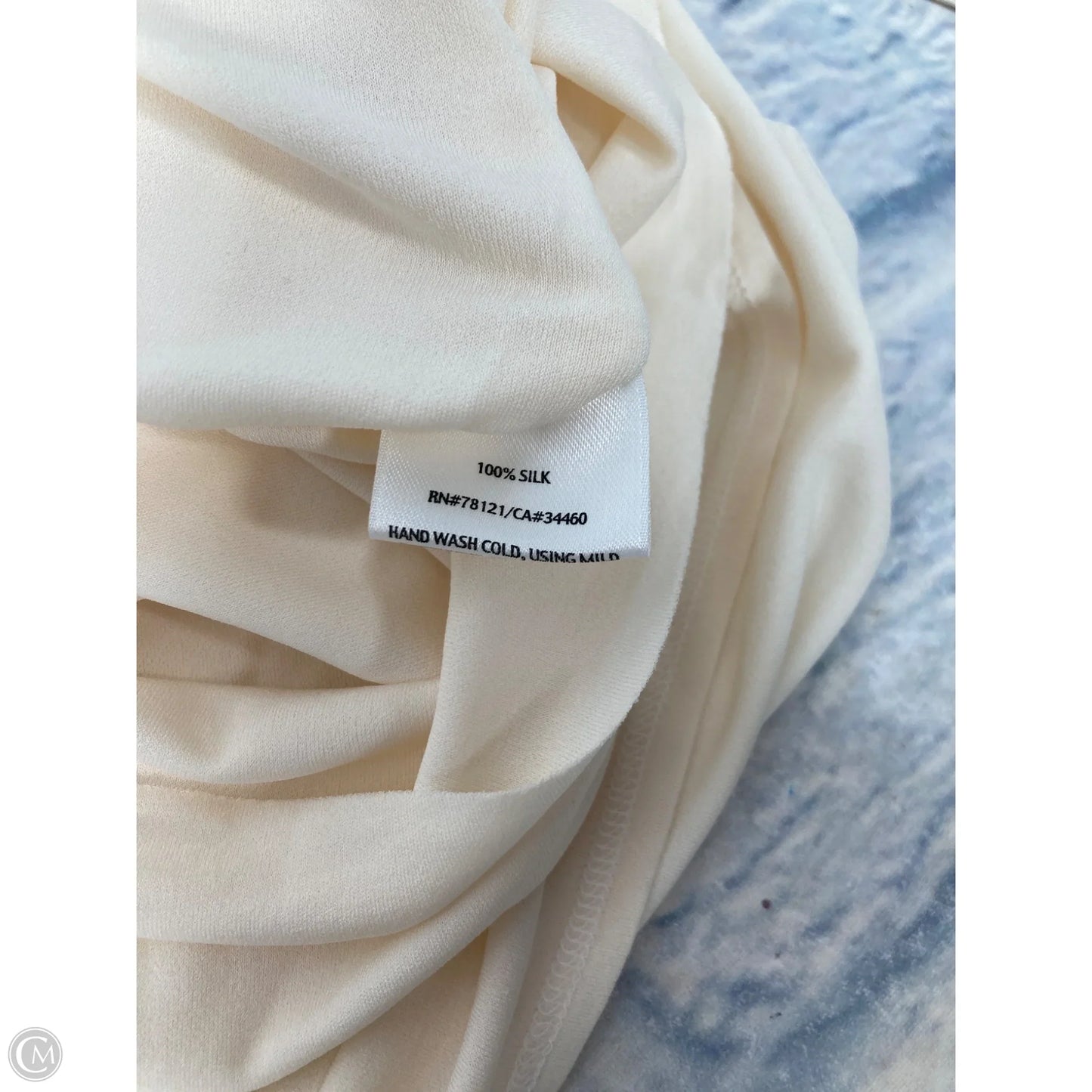 Top Long Sleeve Basic By Eileen Fisher In Tan, Size: S