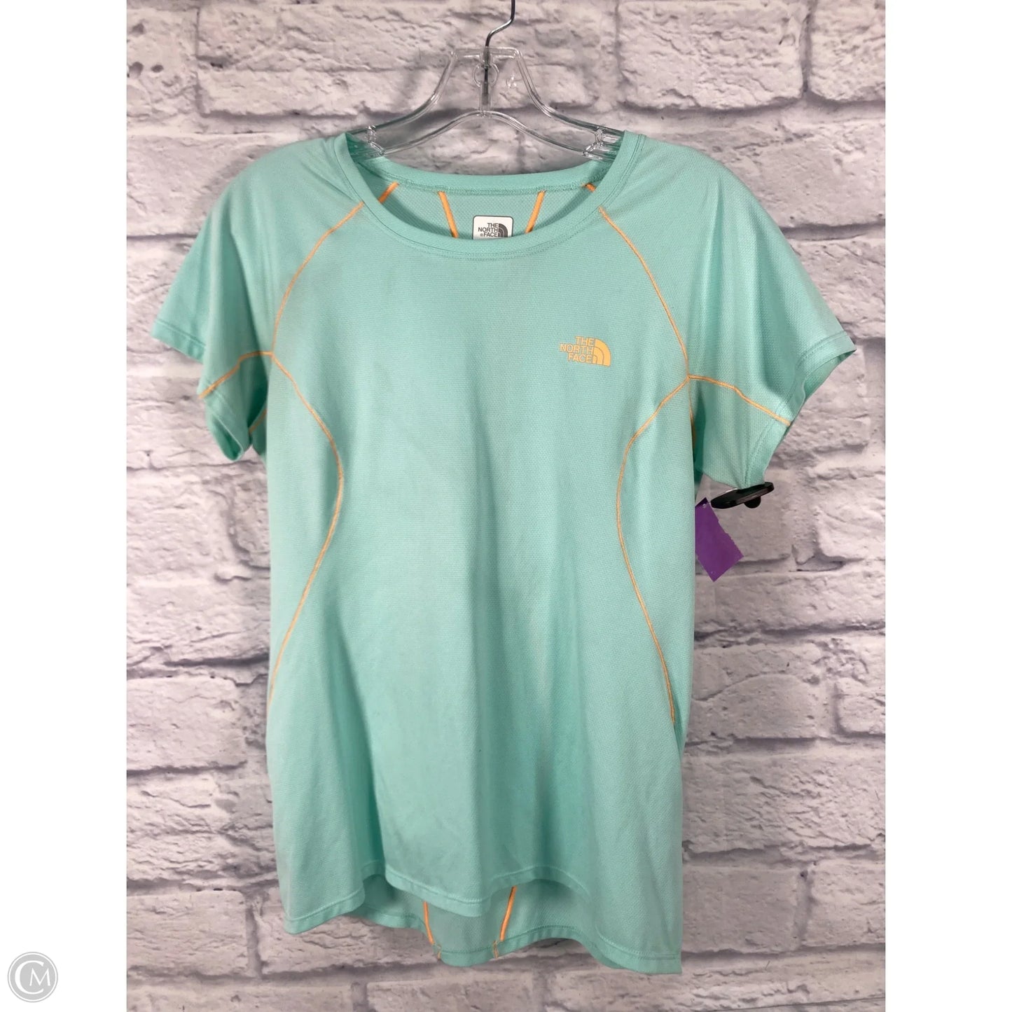 Athletic Top Short Sleeve By The North Face In Green, Size: M