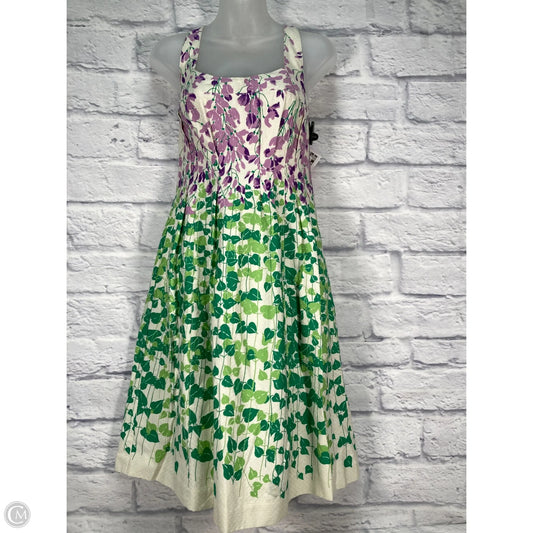 Dress Casual Short By Maeve In Green & Purple, Size: S