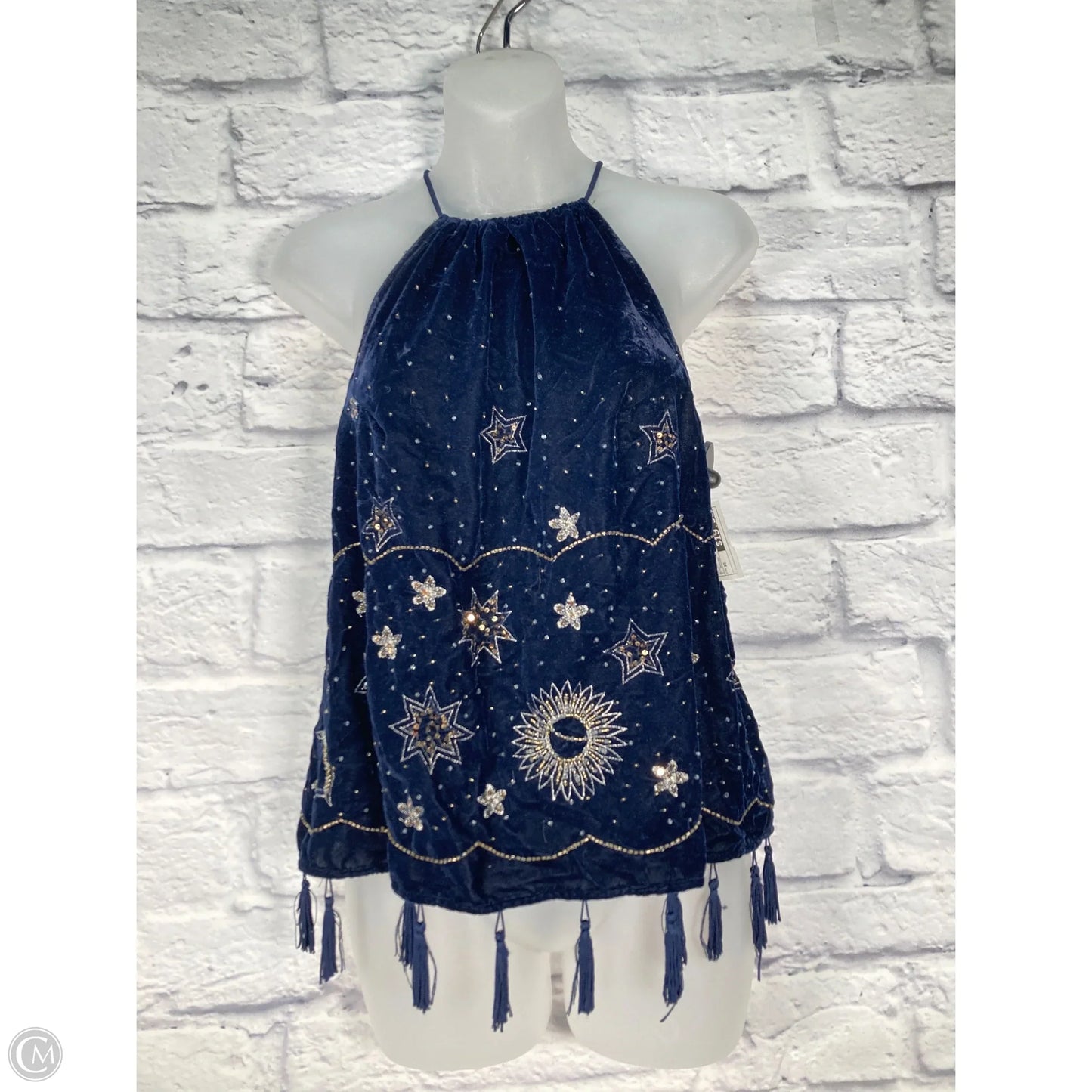 Top Sleeveless By Let Me Be In Blue, Size: Xs
