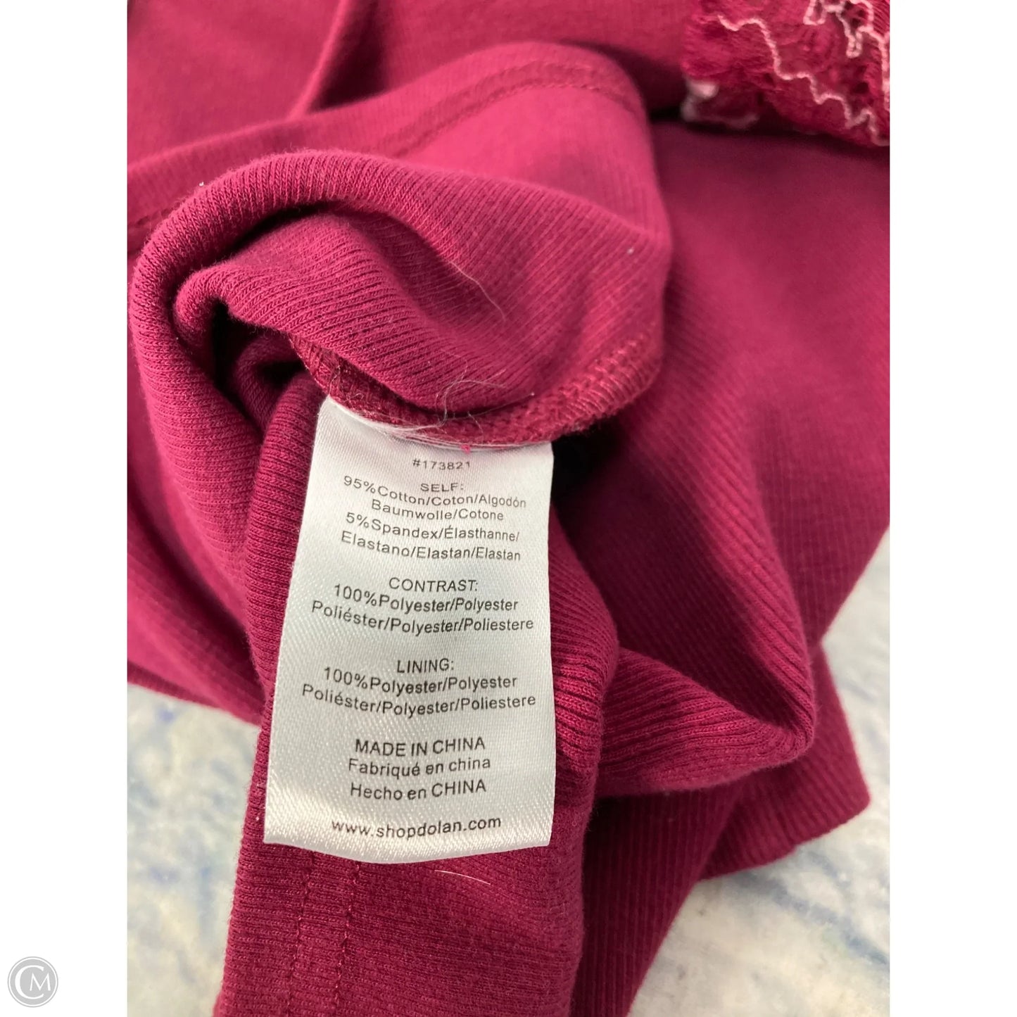 Top Short Sleeve By Dolan Left Coast In Pink & Purple, Size: S